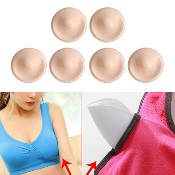 3 Pairs Bra Pads Inserts Removable Sew Cups Enhancers Inserts for Top  Swimsuit Sports