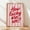 Rolled Canvas, variant on Lucky Wall Print, Cute Bedroom Art, Pink Red Stripe Typography Decor, Girly Dorm Aesthetic Poster, Positive Energy Inspiring Art