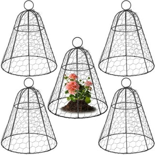 Garden Chicken Wire Cloche, Metal Cage Plant Protector Cover 13x15