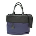 thumbnail image 1 of Pre-Owned Prada TESSUTO DOUBLE Women,Men Leather,Nylon Handbag,Shoulder Bag Black,Navy (Good), 1 of 15