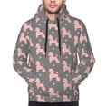 thumbnail image 4 of Hoodies for Men - Pink Cute Poodle Dog Long Sleeve Comfrt Men'S Fashion Hoodies & Sweatshirts, Sweatshirts for Men Hoodies Pullover Clothing Clothes with Pouch, 4 of 7