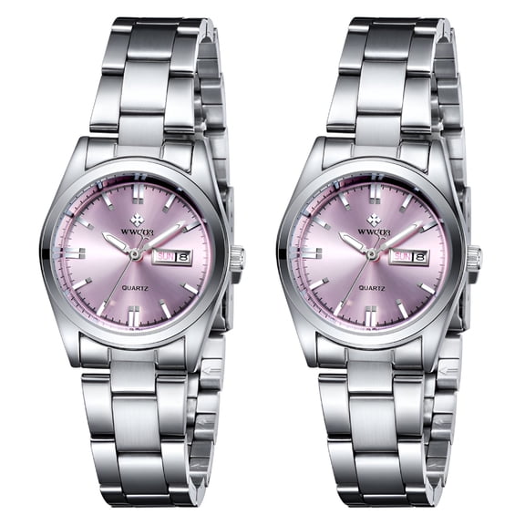 TELOLY Ladies Dress Watches, Easy Reader Dress Watch, Women's Watch, Small Face, Dial Waterproof Women Analog Quartz Watch with Stainless Steel Expansion Band