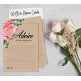 thumbnail image 6 of Inkdotpot Pack Of 50 Pcs Advice Cards For Advice & Well Wishes Floral Kraft Advice Card Party Supplies, 6 of 8