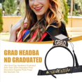 thumbnail image 4 of 1 Juego de Diadema con Gorro de Graduación, Faja de Satén Graduada, Suministros de Decoración para Fiesta de Graduación 2024, Accesorios para Fotos, Minisombrero de Soltero, 4 of 9
