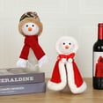 thumbnail image 2 of Wine Bottle Covers Exquisite Fine Stitching Cloth Decorative Christmas Red Wine Bottle Topper for Party, 2 of 8