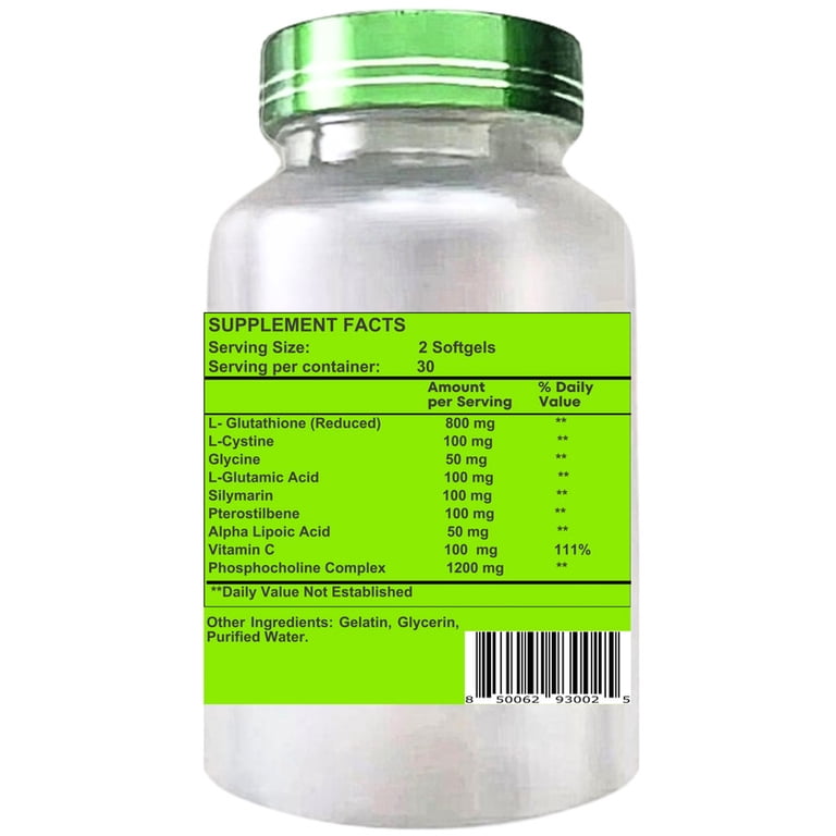 800 mg glutathione S-Acetyl L-Glutathione Supplement Nikoni Liposomal Glutathione Supplement, 2600