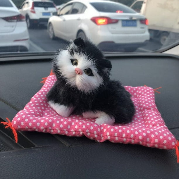 Un gato simulado llamará a un gato dormido, almohadilla de tela, regalo para gatos, manualidades para gatos, juguetes, adornos para autos