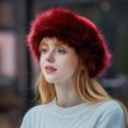 thumbnail image 2 of HAOAN Womens Faux Fur Hat for Winter  Classy Russian Style Suede Fluffy Warm Cap, 2 of 3