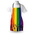 thumbnail image 3 of Pride Apron People Celebrating International Day for LGBT Community with Colorful Striped Design, Unisex Kitchen Bib Apron with Adjustable Neck for Cooking Baking Gardening, Multicolor, by Ambesonne, 3 of 3