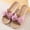 Purple, variant on Bowknot Linen Slide Sandals Breathable Non-slip Indoor Slippers Women's Casual Indoor Outdoor Flat Footwear Green 41