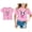 Pink-1, variant on Kids Easter Outfits For Girls Short Sleeved T Shirt Gray Easter Graphic Tees Easter Clothes Girls Easter Outfit Size 4-5 Years