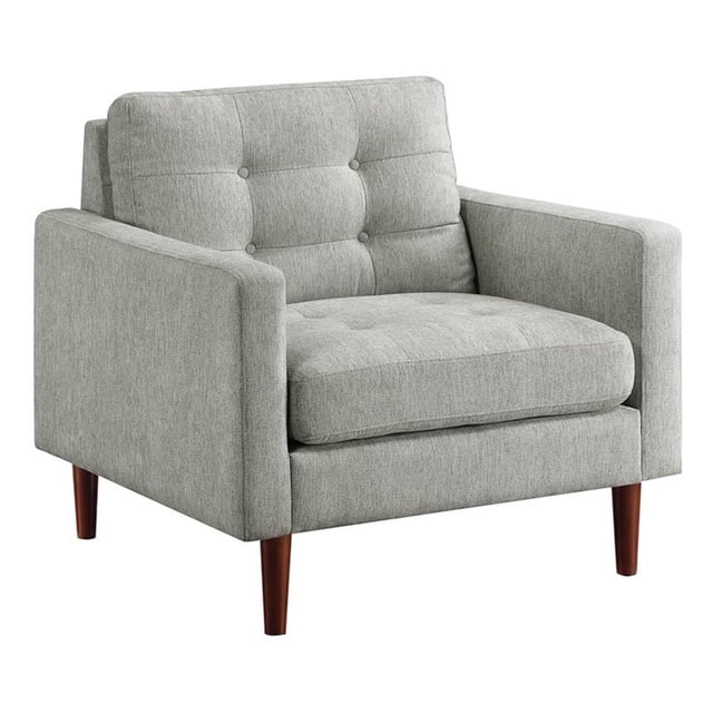 Grayburn Mid-Century Chair in Smoke Gray Fabric