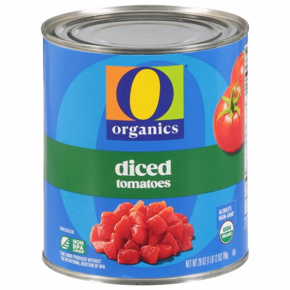 O O Organic Steam Peeled Diced Tomatoes USDA Organic 28 oz