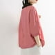 thumbnail image 4 of Blusa holgada de manga corta para mujer - Algodón y lino, cuello en V, ropa informal de verano/para el trabajo - Tallas M-XXXXL, 4 of 4