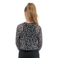 thumbnail image 4 of Gremlins Mesh Top Gizmo All Over Print Long Sleeve Cropped Girls Womens Black, 4 of 4