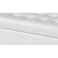 Wallace 52inch White Faux Leather Storage Bench