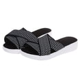 thumbnail image 1 of Women Cross Strap Sandals Slip On Slippers Platform Mules Summer Slides Shoes Size, 1 of 5