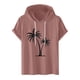 thumbnail image 5 of Camiseta Deportiva de Manga Corta de la Blusa de los Hombres Casual de la Moda Sólida con Capucha, Top Casual para Al Aire Libre, 5 of 7