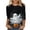Q332 Black, variant on Mifsaly Halloween Tops for Women 2026 Spooky Witch Print 3/4 Sleeve T-Shirt Casual Fall Novelty Graphic Tees Blouses for Holiday Party Black,M