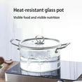 thumbnail image 2 of Glass Pots for Cooking,Heat-Resistant Borosilicate Glass Cooking Pan, Transparent Glass Saucepan Stockpot with lid and Double Handles for Noodle Milk Soup, 2 of 7