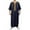 Navy, variant on Men's Muslim Arab Thobe Saudi Arabia Jubba Dishdasha Long Robes Ramadan Dress Dubai Middle East Clothing Long Gown