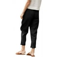 thumbnail image 3 of Elastic Waist Women Casual Pants Capri Ankle Trousers, 3 of 5