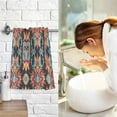 thumbnail image 7 of Yayeee 100% Cotton Hand Towels for Bathroom 16" x 28" Soft Absorbent Kitchen Towel, Blue Geometric, 7 of 7