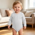 thumbnail image 5 of Unisex Baby Bodysuit Long Sleeve Newborn Infant Outfit Newborn Girls Summer Comfortable And Breathable Bodysuits With Cute Prints 18-24 Months, 5 of 8