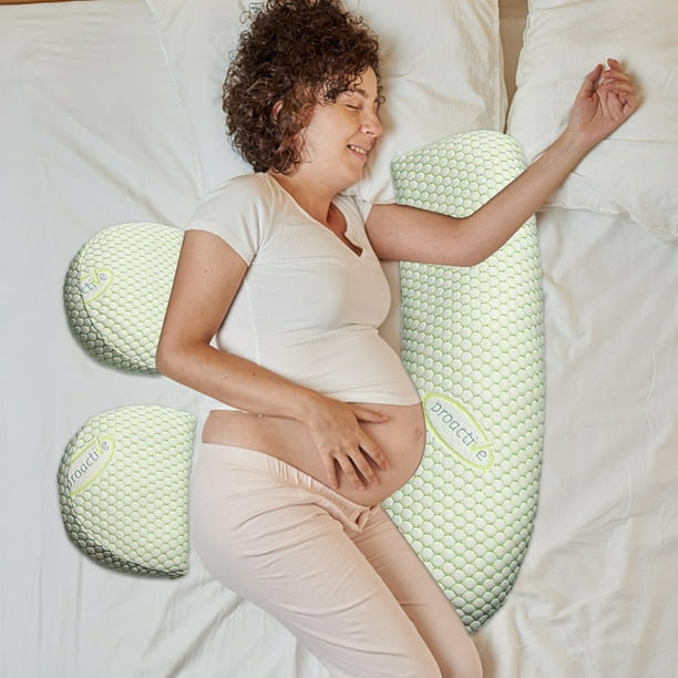 Almohada de embarazo suave en forma de U cojin para dormir lateral Lumbar mujeres embarazadas almohada de maternidad almohadillas almohadas de barriga suministros de embarazoGrisPorcelana Deng Xun uni...