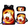 thumbnail image 1 of C Luo Messi Soccer Around The Star Niños Tres Juegos De Mochilas Escolares Bolsa De Lápices Grande,1,11 Feliz Sencillez, 1 of 2
