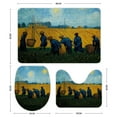 thumbnail image 3 of GZHJMY Bathroom Mat set of 3， People Harvesting in The Field 3 Pieces Bath Mats Set for Bathroom, Vintage Style Non-Slip Washable Cover Floor Rug Decorations for Kitchen Bathroom Bedroom, 3 of 6