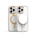 thumbnail image 5 of For Apple iPhone 14 Pro (6.1") Ultimate PU Leather Hybrid with MagSafe Compatible Bumper Gold Frame Protection Cover ,Xpm Phone Case [ White ], 5 of 6