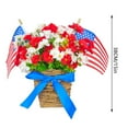 thumbnail image 2 of Patriotic Wreath for Front Door, 4th of July Wreath with USA Flags for Memorial Day Independence Day Veterans Day Upstairs Wreath Front Door Decoration Hanging Ornaments, 2 of 6