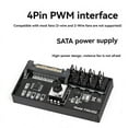 thumbnail image 2 of PWM Fan Speed Controller High Power DC Power 4Pin Fan Governor NAS Server Fan Speed Control 4-Way PWM Fan Governor, 2 of 7