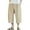 Beige, variant on Mens Slim Fit Swim Trunks Cotton Capri Baggy Harem Pants Drawstring Yoga Bathing Swimming Casual Swimwear Beach Shorts