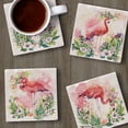 thumbnail image 5 of Thirstystone Summer Flamingos 4-Pack Assorted Tumbled Tile Coasters, 5 of 6