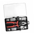 thumbnail image 3 of Wire Cutter Tool, Easy Installation Carbon Steel Jaws Dual Color Plastic Handle 5 Interchangeable Heads 5 in 1 Pliers Set  for Cable Cutting Stripping Crimping, 3 of 8