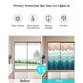 thumbnail image 4 of Window Privacy Film Teal Blue Ombre Stripe Stained Glass Window Film Decorative Sun Block Window Cover Abstract Summer Beach Coastal Window Clings Static Adhesive Sticker for Bathroom 19.6"x39.3", 4 of 7