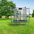 thumbnail image 5 of Outdoor Heights Round Trampoline for Kids or Adults Outdoor Safety Net Enclosure and Vinyl Pad - Maui Marble - 10 Feet, 5 of 6