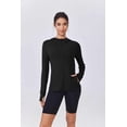 thumbnail image 6 of Pinspark Women's Sun Protection Athletic Jackets with Hood Lightweight Long Sleeve Track Tops Full Zip Up Workout Activewear with Pockets, 6 of 7