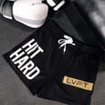 thumbnail image 2 of IWRICH Men's Graphic Cool Shorts Drawstring Waist Basketball Athletic Gym Shorts with Pockets Gold L, 2 of 5