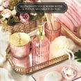 thumbnail image 3 of Set de accesorios de baño Kukikan Designer Pink Glass, 4 piezas, 3 of 8