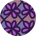 thumbnail image 1 of Ahgly Company Indoor Round Patterned Indigo Purple Area Rugs, 3' Round, 1 of 6