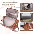 thumbnail image 5 of Backpack Purse For Women Pu Leather Backpack Fashion Ladies Shoulder Bag For Travel School, 5 of 6