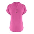 thumbnail image 4 of T-Shirts Femmes Lot Mode Décontractée Col en V Manches Courtes Haut T-Shirt - Hontri, 4 of 5