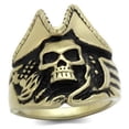 thumbnail image 1 of IP Antique Copper Stainless Steel Ring with Epoxy, Jet - Size 13, 1 of 1