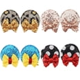 thumbnail image 2 of 8pcs Sequin Ears Hair Clips,Glitter Hair Bows Cute Ears Hair Clips Barrettes for Women Girls Hair Accessories for Costume Party Favor Halloween Christmas Decoration, 2 of 6