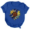 thumbnail image 5 of CHOK Blouse à Manches Courtes pour Femmes, T-Shirt à Manches Courtes Imprimé, Haut Décontracté de Plage, 5 of 5