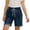 Dark Blue, variant on Summer Denim Shorts For Girls Elastic High Waist Rolled Hem Jeans Shorts Casual Cute Going Out Jorts With Pockets & Drawstring