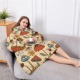 thumbnail image 5 of Oversized Wearable Blanket Hoodie,Colorful Mushroom Flower Light Pattern Sherpa Blanket Hoodie with Super Pockets,Super Warm Fuzzy Pullover for Women & Men, 5 of 6